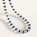 Clear quartz and lapis lazul necklace_detail