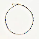 Dainty Lapis Lazuli and Turquoise Beaded Necklace