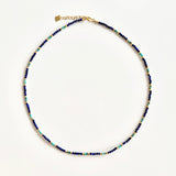 Dainty Lapis Lazuli and Turquoise Beaded Necklace