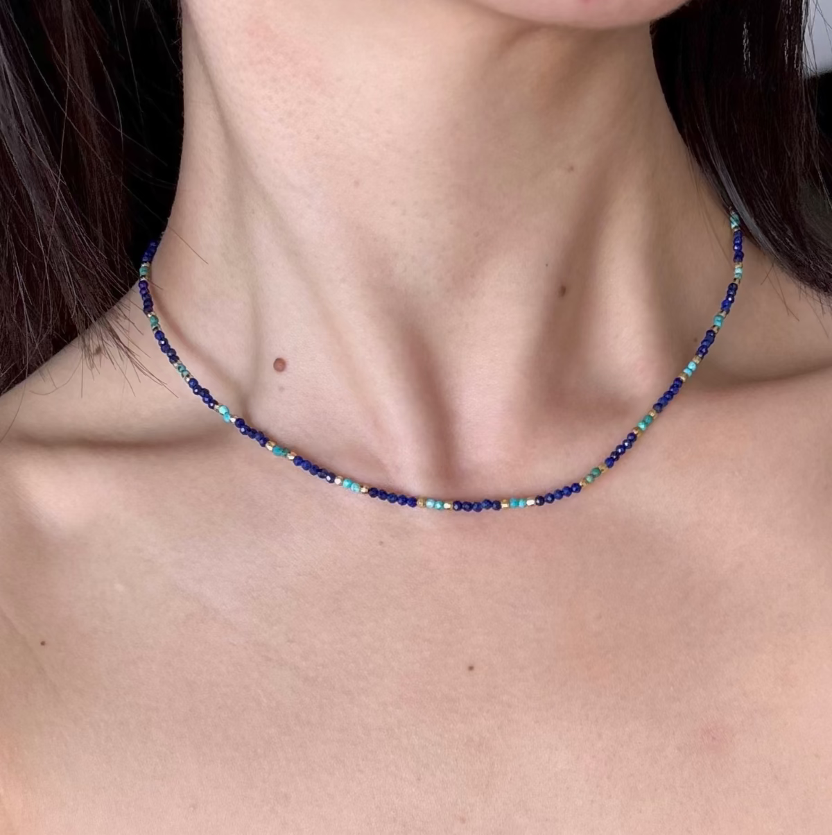 Dainty_Lapis_Lazuli_and_Turquoise_Beaded_Necklace_and_Bracelet_onfig