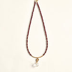 Garnet Beaded Quartz Pendant-separate