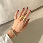 Pavé Star Dome Ring, dome ring, star dome ring, bold star ring