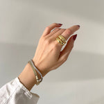 Pavé Star Dome Ring, dome ring, star dome ring, bold star ring