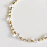 Sloane Crystal Quartz Necklace with Gold Accents