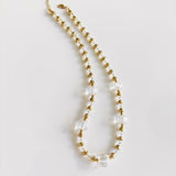Sloane Crystal Quartz Necklace with Gold Accents