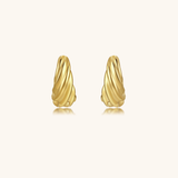 Textured Twist Hoops, textured hoops, gold twist hoops