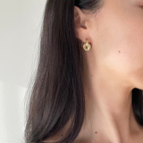 knot earring, gold knot earring, knot detail earring, mini knot earring
