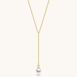 Solo Pearl Lariat Necklace