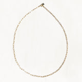 18k-vermeil-gold-mini-paperclip-chain-necklace, paperclip chain, dainty gold chain, mini gold paperclip chain