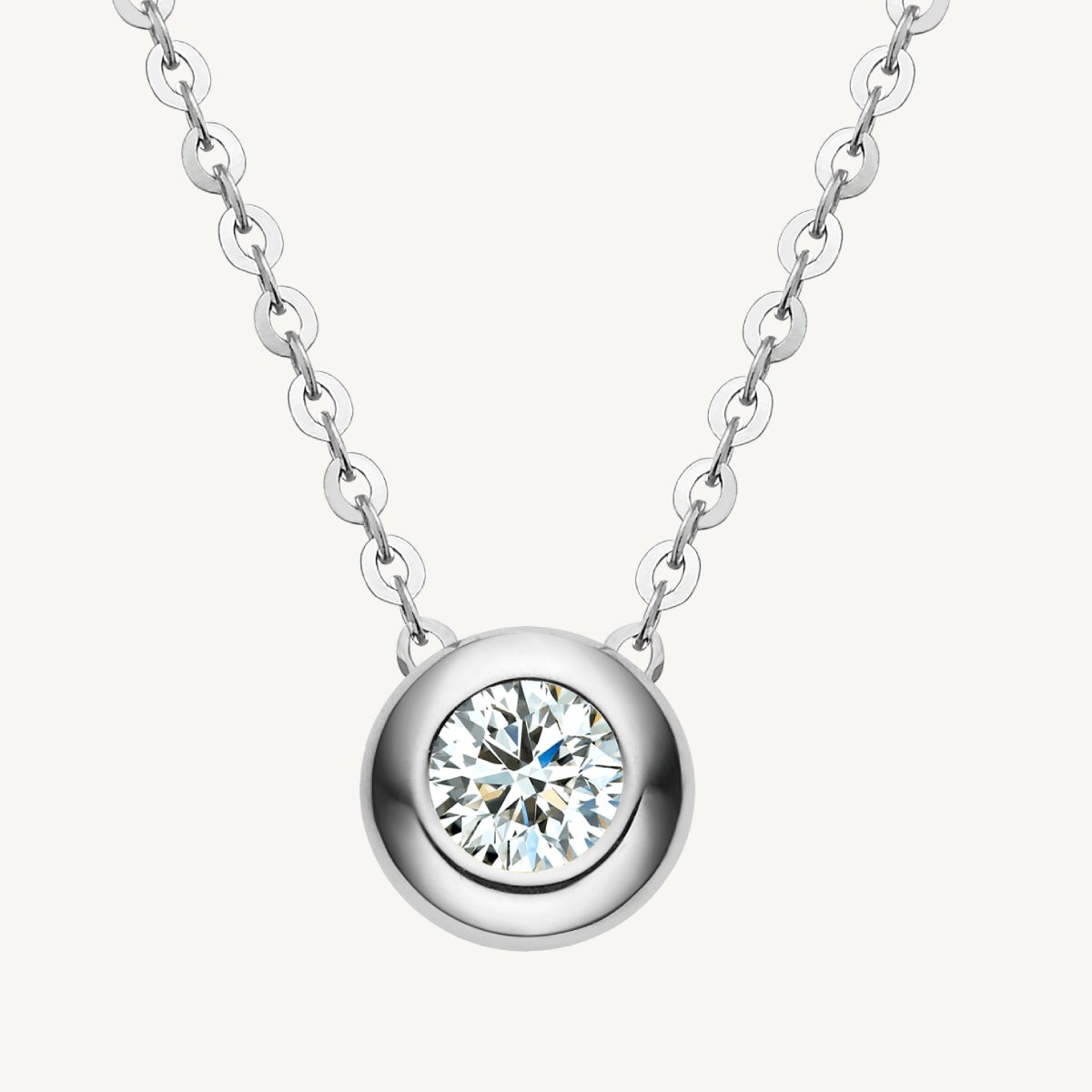 18k solitaire diamond necklace, 18k solitaire necklace, solitaire diamond gold necklace, solitaire gold necklace