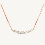 18k diamond necklace, 18k necklace, Bar diamond gold necklace, gold diamond necklace