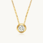 18k solitaire diamond necklace, 18k solitaire necklace, solitaire diamond gold necklace, solitaire gold necklace