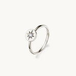 white gold star ring, star vermeil ring, solo star diamond ring, Gold Solo Star Diamond Ring, 18k Solo Star Ring