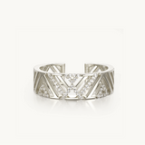 18k geometric ring, bold gemotric ring, gold geometric ring