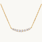 18k diamond necklace, 18k necklace, Bar diamond gold necklace, gold diamond necklace