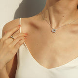 3 way wear necklace, diamond star neclace, gold star necklace