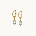 Aquamarine Drop Earring, 18k drop earring, gold Aquamarine Drop Earring, gold Aquamarine Earring