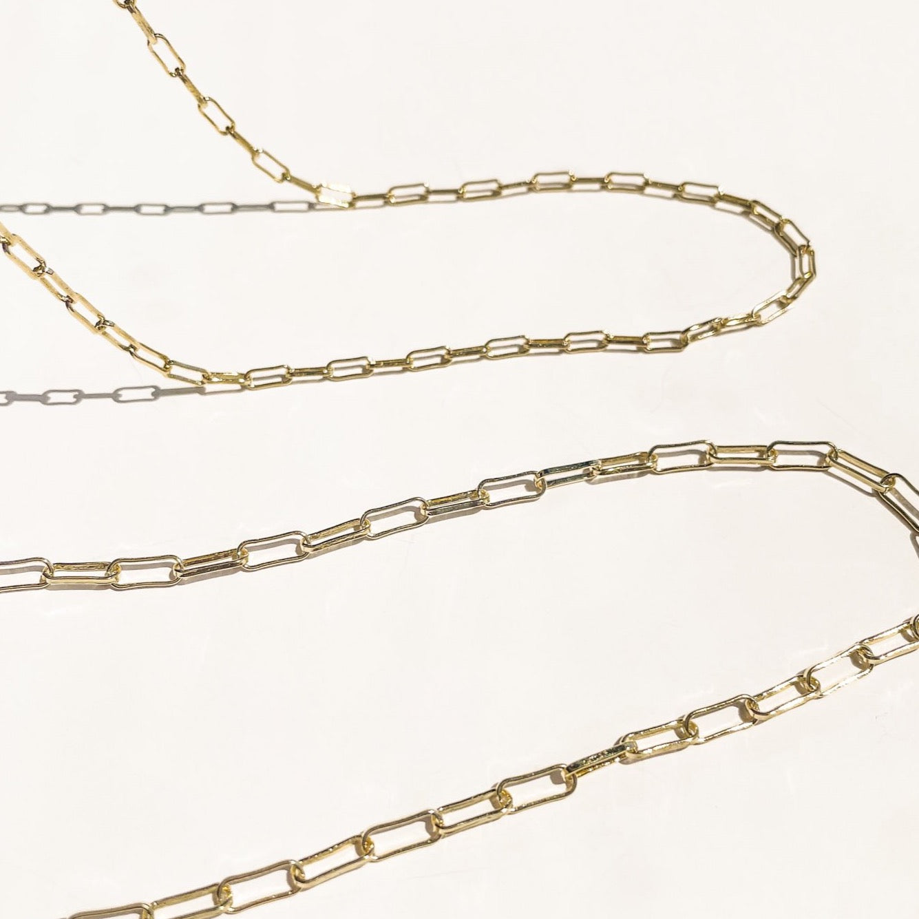 18k-vermeil-gold-mini-paperclip-chain-necklace, paperclip chain, dainty gold chain, mini gold paperclip chain