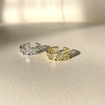 18k geometric ring, bold gemotric ring, gold geometric ring