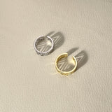 18k geometric ring, bold gemotric ring, gold geometric ring