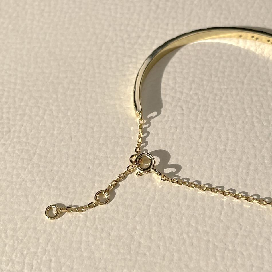 18k gold bangle, 18k pave bangle, Gold pave bangle, Pave bangle