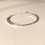 18k gold bangle, 18k pave bangle, Gold pave bangle, Pave bangle