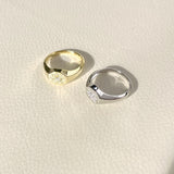 star signet ring, 18k gold star signet ring, gold star signet ring, 18k star signet diamond bangle