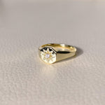 star signet ring, 18k gold star signet ring, gold star signet ring, 18k star signet diamond bangle