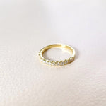 Half eternity ring, eternity ring, diamond eternity ring, gold eternity ring, gold half eternity ring, gold ring, dainty gold ring, white gold eternity ring, 18k vermeil eternity ring, vermeil eternity ring, 18k eternity ring