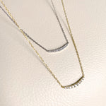 18k diamond necklace, 18k necklace, Bar diamond gold necklace, gold diamond necklace