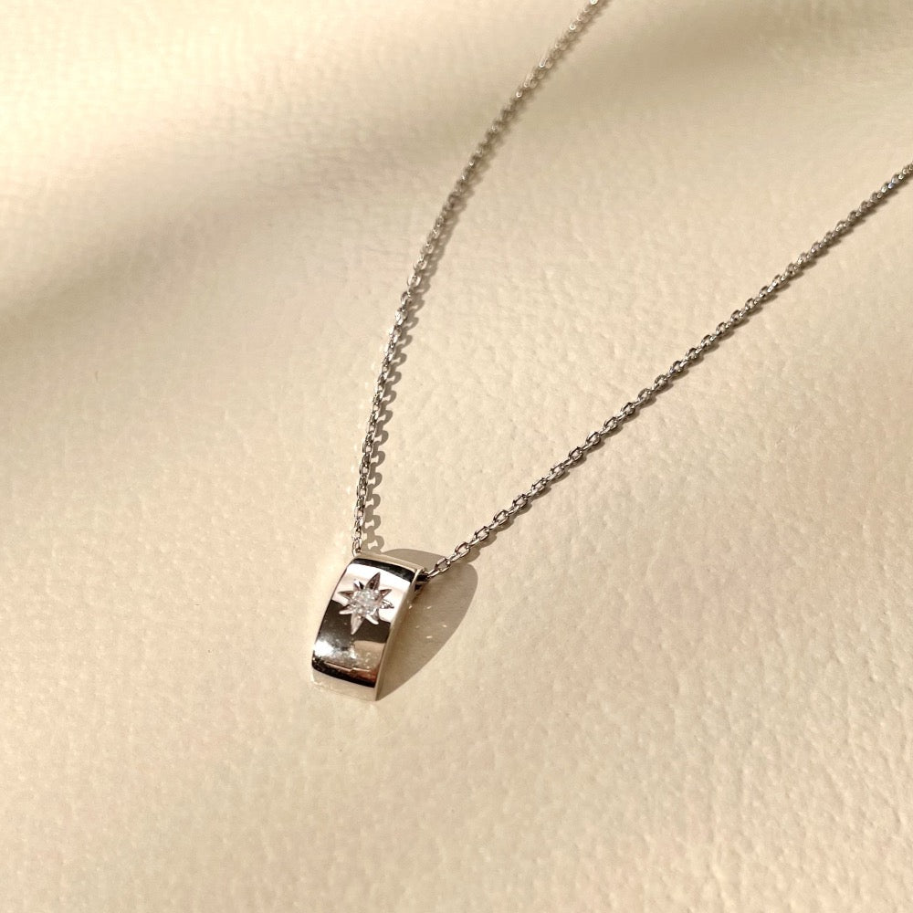 18k Star Band Necklace, Gold Star Band Necklace, Star Band Diamond Necklace, Star Band Necklace, Star Band Vermeil Necklace