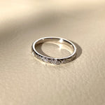 18k Pave Ring, Gold Pave Ring, Pave vermeil ring, white gold pave ring