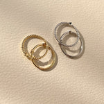 18k Double Linked Ring, double linked vermeil ring, Gold Linked Ring, Linked Ring, double link ring, 18k vermeil linked ring, two way wear linked ring, multi-wear linked ring, versatile linked ring