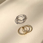 18k Double Linked Ring, double linked vermeil ring, Gold Linked Ring, Linked Ring, double link ring, 18k vermeil linked ring, two way wear linked ring, multi-wear linked ring, versatile linked ring