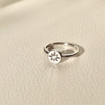 UR CHIC, star vermeil ring, solo star diamond ring, Gold Solo Star Diamond Ring, 18k Solo Star Ring