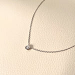 18k solitaire diamond necklace, 18k solitaire necklace, solitaire diamond gold necklace, solitaire gold necklace