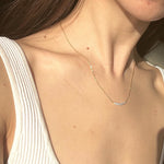 18k diamond necklace, 18k necklace, Bar diamond gold necklace, gold diamond necklace