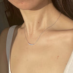 18k diamond necklace, 18k necklace, Bar diamond gold necklace, gold diamond necklace