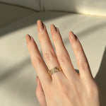 18k geometric ring, bold gemotric ring, gold geometric ring