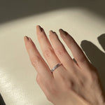 18k Pave Ring, Gold Pave Ring, Pave vermeil ring, white gold pave ring