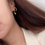 mini twist earrings, twist earrings, crossed hoops, mini cross earrings, dainty gold earrings, dainty earrings, dainty gold hoops