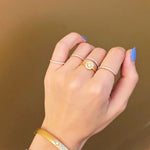 UR CHIC, star vermeil ring, solo star diamond ring, Gold Solo Star Diamond Ring, 18k Solo Star Ring