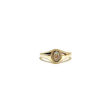 Signet ring, pearl signet ring, mother of pearl signet ring, open size pearl signet ring, white mother of pearl signet ring, vermeil signet ring, 18k vermeil pearl signet ring