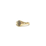 Signet ring, pearl signet ring, mother of pearl signet ring, open size pearl signet ring, white mother of pearl signet ring, vermeil signet ring, 18k vermeil pearl signet ring