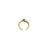 Signet ring, pearl signet ring, mother of pearl signet ring, open size pearl signet ring, white mother of pearl signet ring, vermeil signet ring, 18k vermeil pearl signet ring
