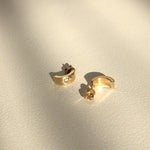 18k Star Band Earrings, gold Star Band Diamond Earrings, Star Band Diamond Earrings, Star Band Earrings, Star Band Vermeil Earrings