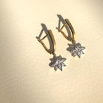 Star Drop Earringse, 18k Star Drop Earrings, Gold Star Drop Earrings, Star Drop Diamond Earrings, Star Drop Vermeil Earrings