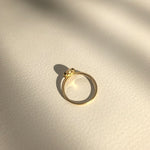 UR CHIC, star vermeil ring, solo star diamond ring, Gold Solo Star Diamond Ring, 18k Solo Star Ring