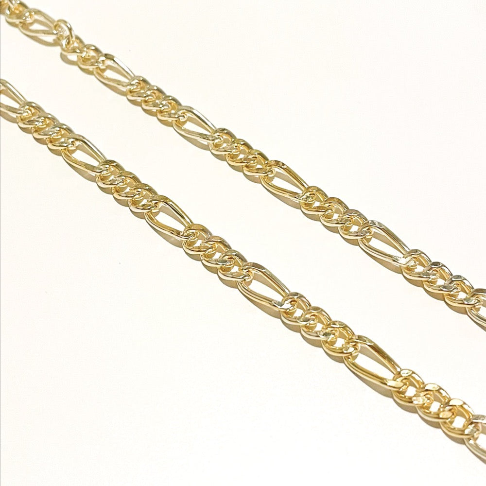 gold figaro chain, gold chain, figaro chain, chunky figaro chain, figaro chain, chunky chain, 18k gold figaro chain