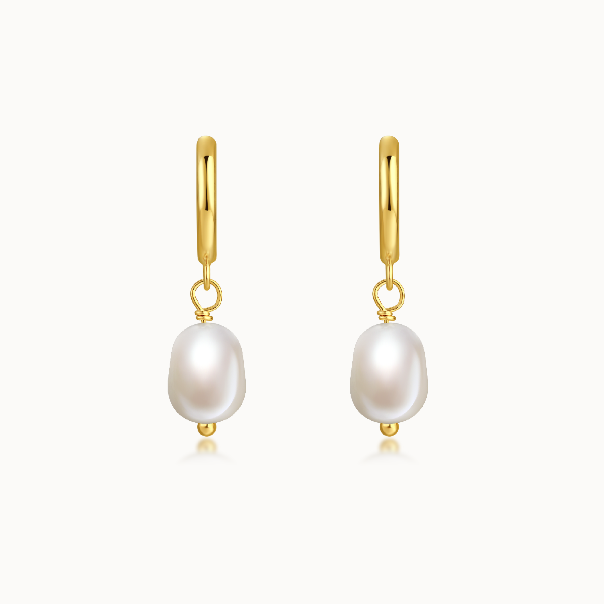 Pearl Drop Earrings, Pearl Earrings, hoop pearl earring, classic pearl earring